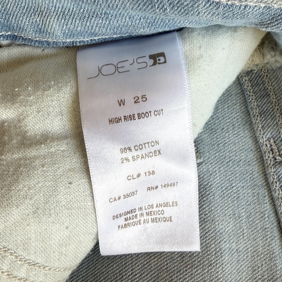 Joe's Jeans High-Rise Bootcut Light Wash Jeans Size 25 - Picture 4 of 6